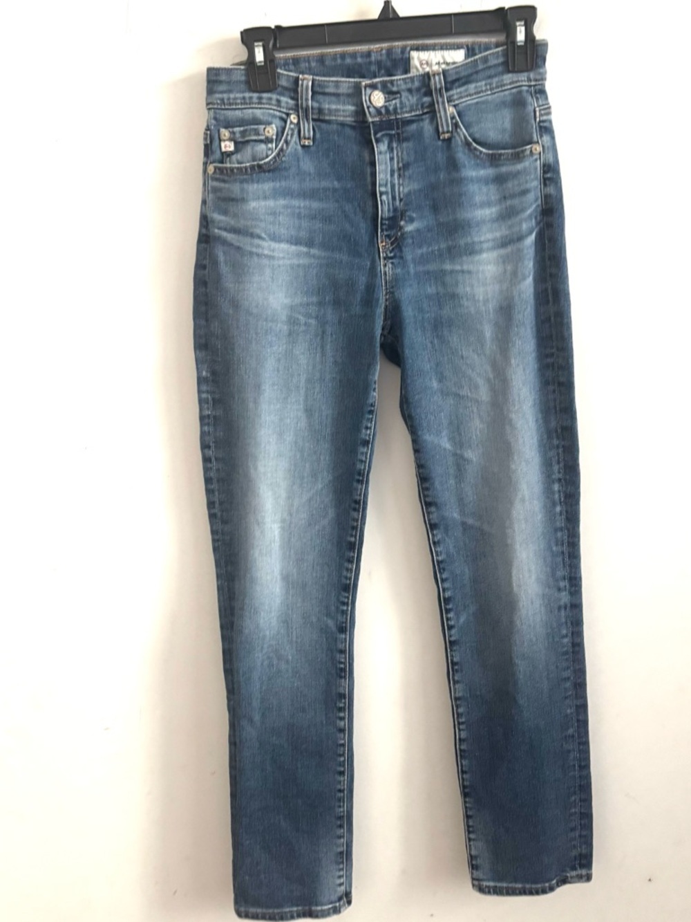AG-ED DENIM Women’s Slim Straight Jeans  27 Medium Wash Blue